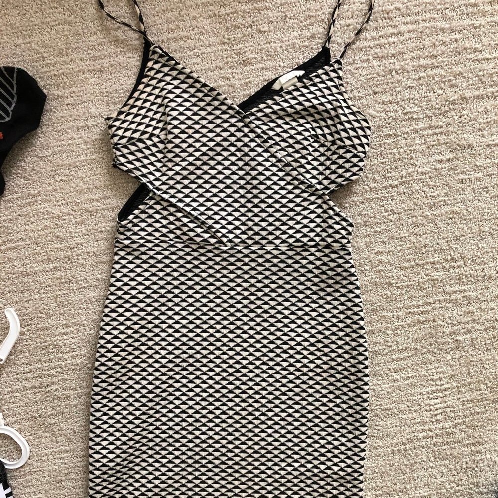 H&M black and white dress
